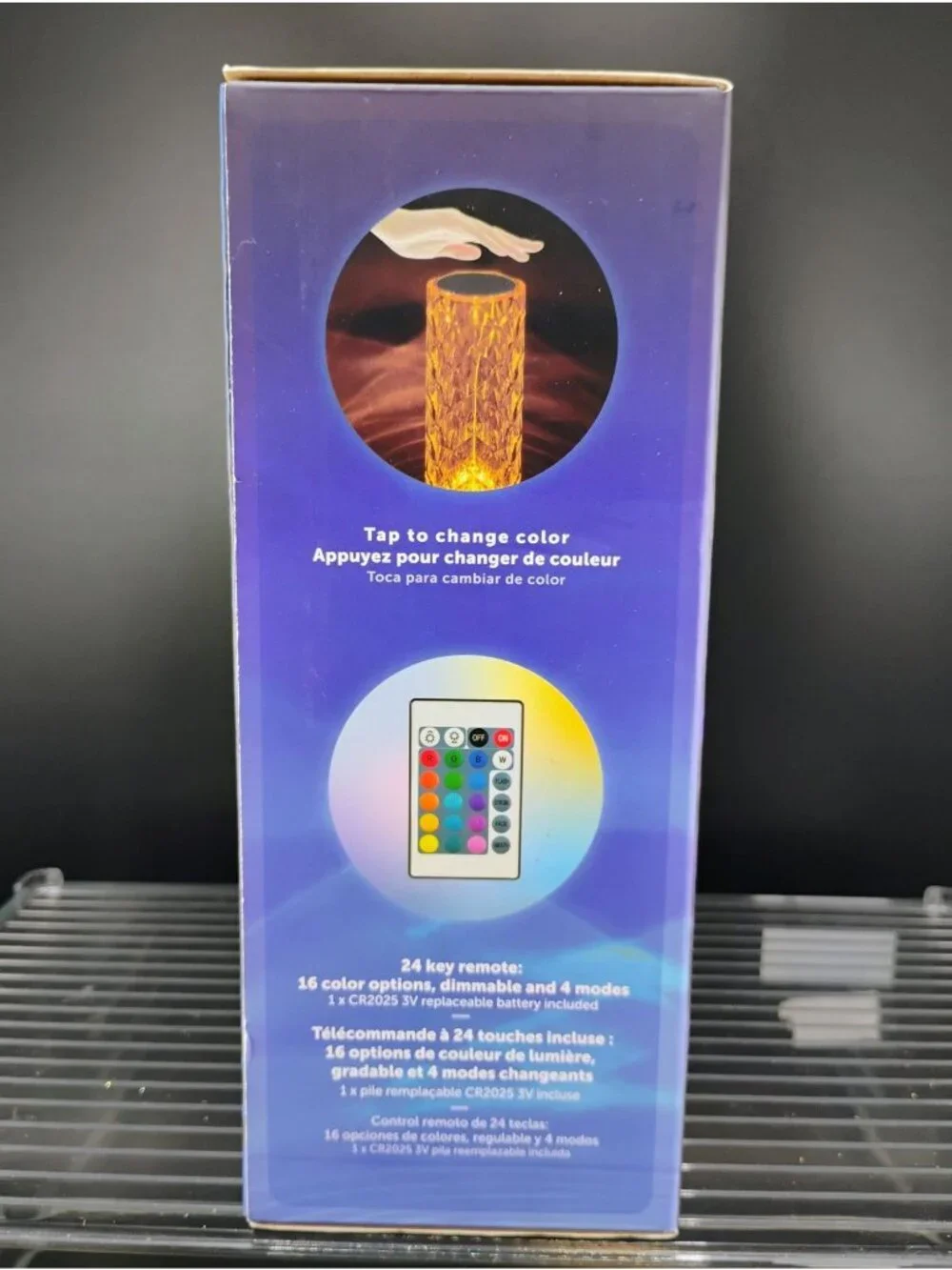 Crystal LED Color Changing Touch Lamp W/ Remote 16 Light Options